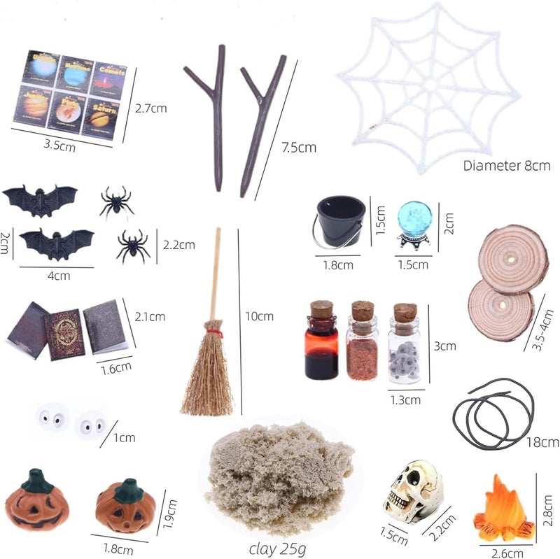 BinaryABC Halloween Dollhouse Miniature Garden Accessories,Halloween Mini Fairy Garden Accessorie,Halloween Village Accessories Mini Halloween Decorations,26Pcs - Image 2